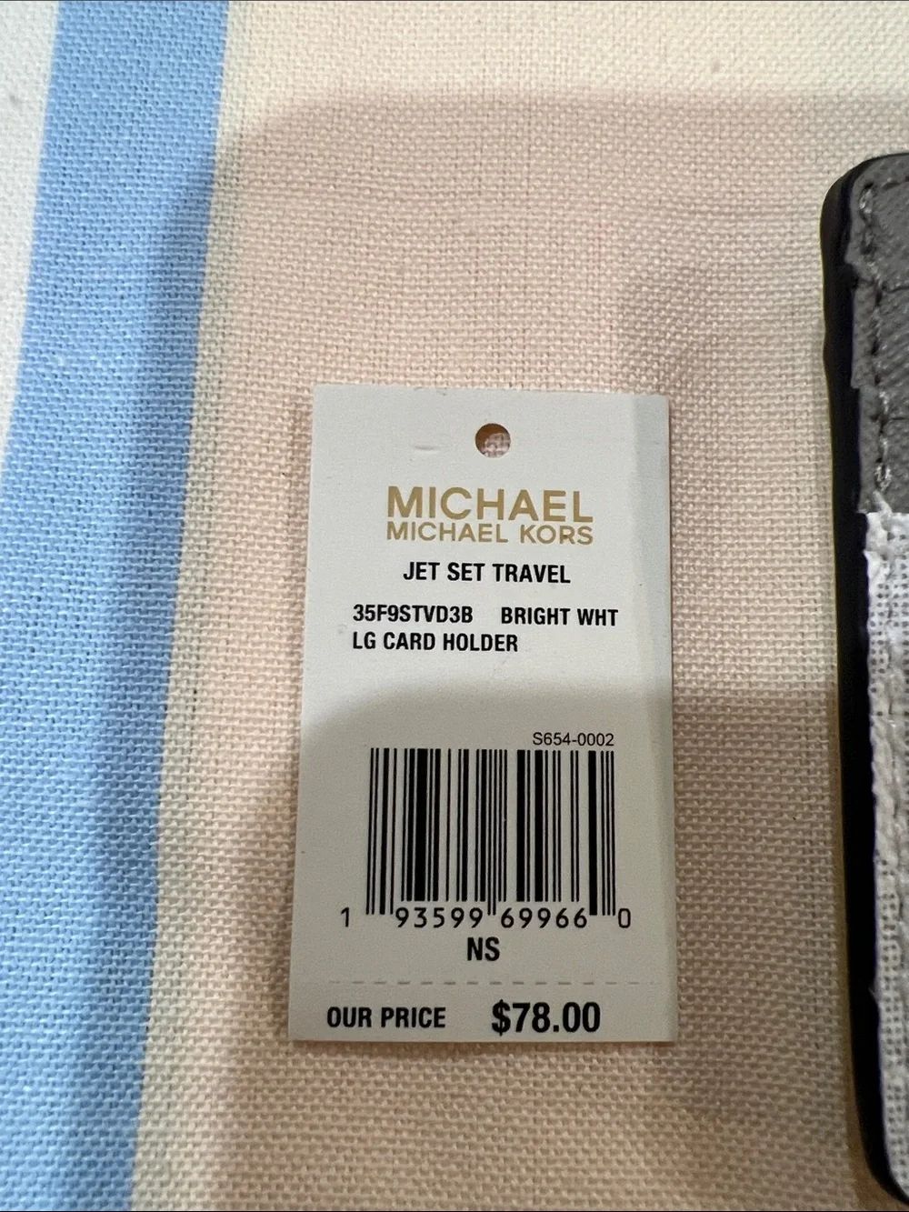 Michael Kors Silver Gray Logo Card Holder with Metal Logo